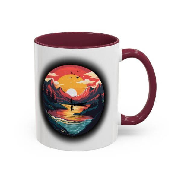 Colorful fishing at sunset Mug, 11oz - Image 26