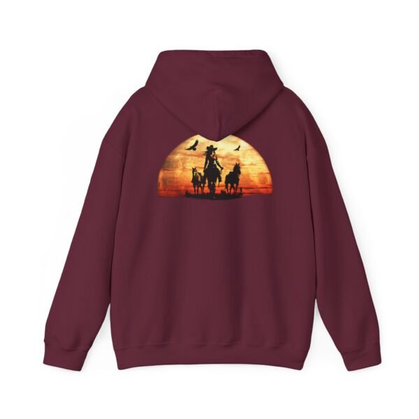 Sunset Western Woman Hoodie, Horse Lover Gift, Cowgirl Apparel, Ranch Life Pullover, Equestrian Wear, Country Sunset Sweatshirt - Image 11