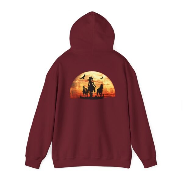 Sunset Western Woman Hoodie, Horse Lover Gift, Cowgirl Apparel, Ranch Life Pullover, Equestrian Wear, Country Sunset Sweatshirt - Image 44