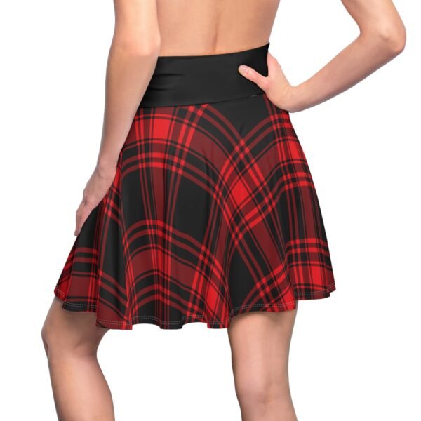 Women's red and black Plaid Skater Skirt - Image 6