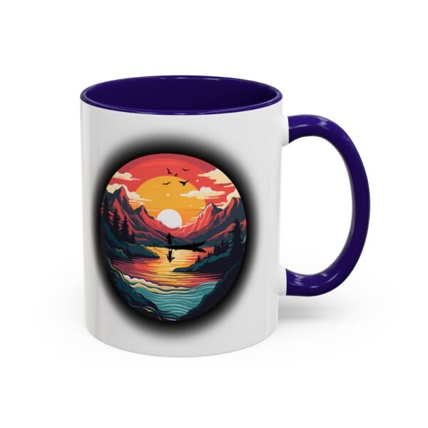 Colorful fishing at sunset Mug, 11oz - Image 6