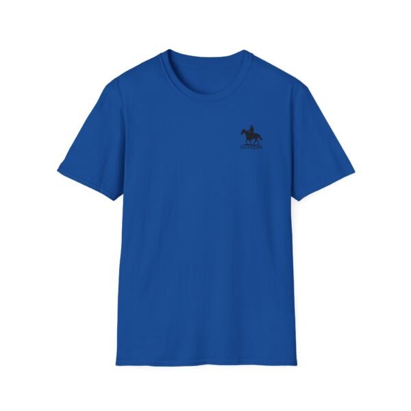 Men's horse riding into sunset Softstyle T-Shirt - Image 51