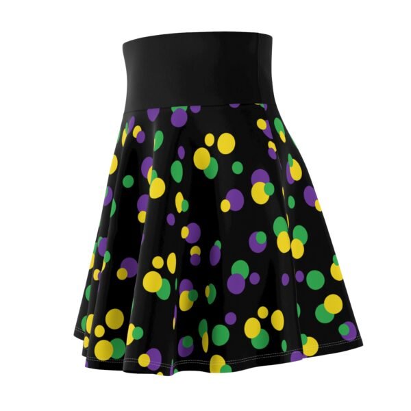 Polka Dot Women's Skater Skirt, Mardi Gras Costume, Cute Flare Mini Skirt, Party Fashion Apparel, Dance Outfit, Carnival Attire - Image 3