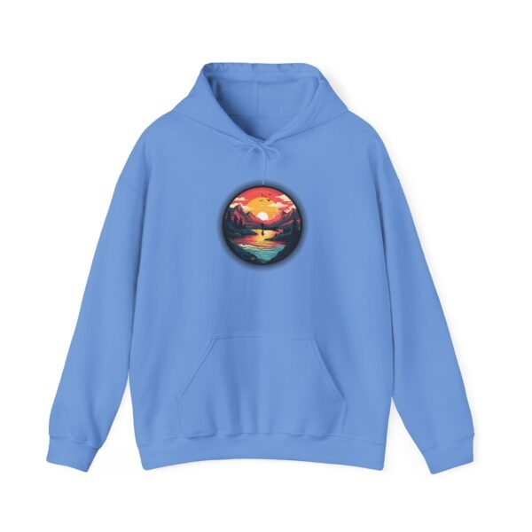 Colorful lake fishing Unisex Hooded Sweatshirt - Image 35