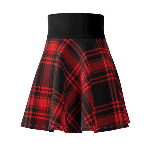 Women's red and black Plaid Skater Skirt - Image 7