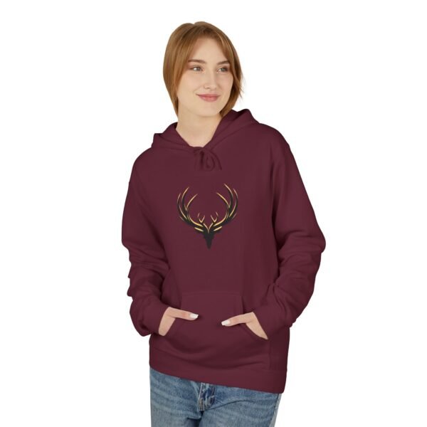 Deer Antlers Midweight Softstyle  Unisex Fleece Hoodie - Image 12