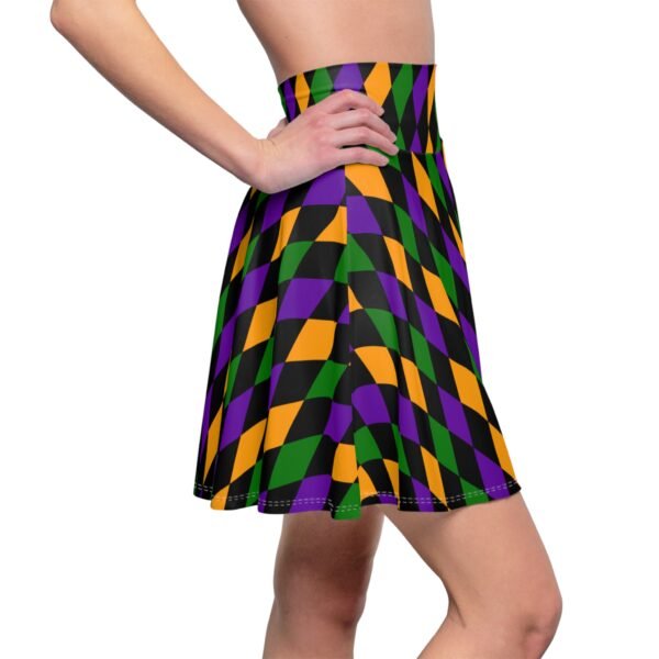 Women's Mardi Gras pattern Skater Skirt - Image 8