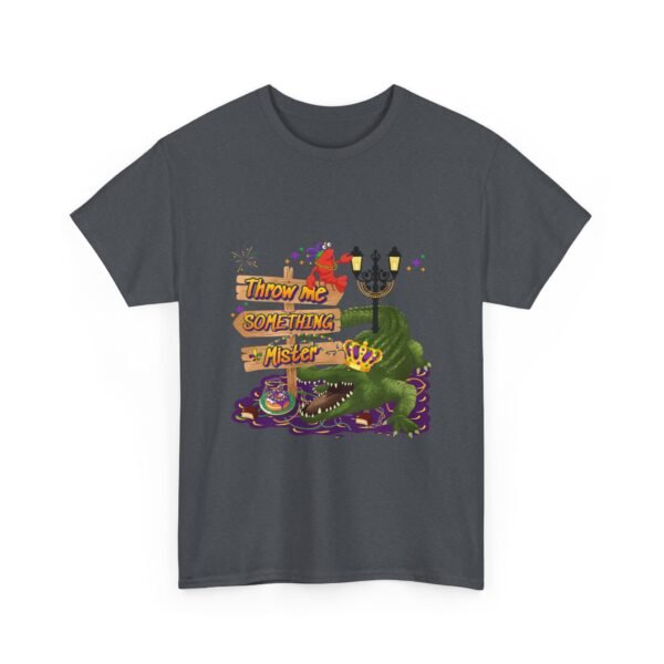 Mardi Gras T-Shirt, Throw Me Something Mister, Louisiana Party Costume Top, Unisex Heavy Cotton Tee Shirt, Gift - Image 39