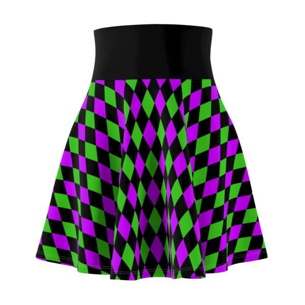 Mardi Gras Skater Skirt, Fun Carnival Pattern Circle Mini Skirt, Women's Apparel, Party Outfit, Festive Fashion Wear - Image 3