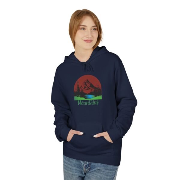 Mountains Midweight Softstyle Unisex Fleece Hoodie - Image 4