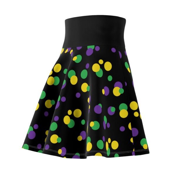 Polka Dot Women's Skater Skirt, Mardi Gras Costume, Cute Flare Mini Skirt, Party Fashion Apparel, Dance Outfit, Carnival Attire - Image 4