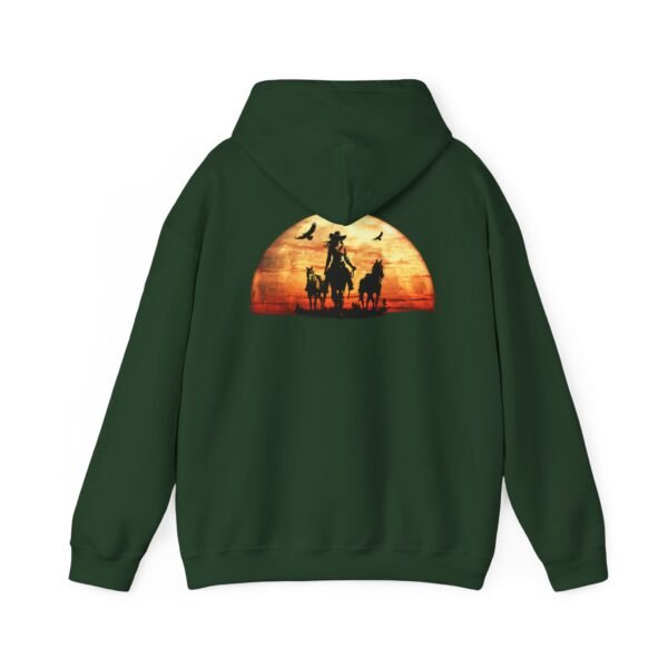 Sunset Western Woman Hoodie, Horse Lover Gift, Cowgirl Apparel, Ranch Life Pullover, Equestrian Wear, Country Sunset Sweatshirt - Image 15