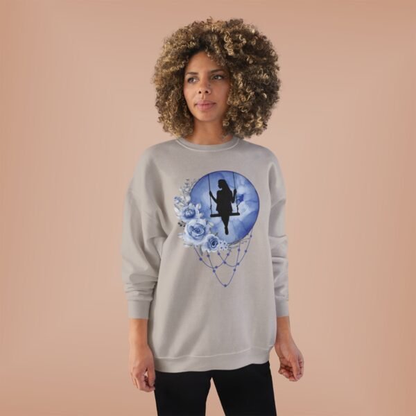 Full Moon Lady Swing Eco Sweatshirt, Moonlit Night Jumper, Nature Lover Gift, Sustainable Crewneck Pullover, Halloween Costume, Boho Chic - Image 9