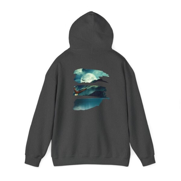 Eagle Moon Mountain Hoodie, Nature Lover Gift, Outdoor Adventure Sweatshirt, Wilderness Graphic Jumper, Animal Lover Pullover, Night Sky - Image 28