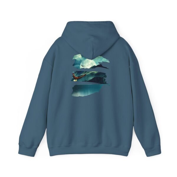 Eagle Moon Mountain Hoodie, Nature Lover Gift, Outdoor Adventure Sweatshirt, Wilderness Graphic Jumper, Animal Lover Pullover, Night Sky - Image 35