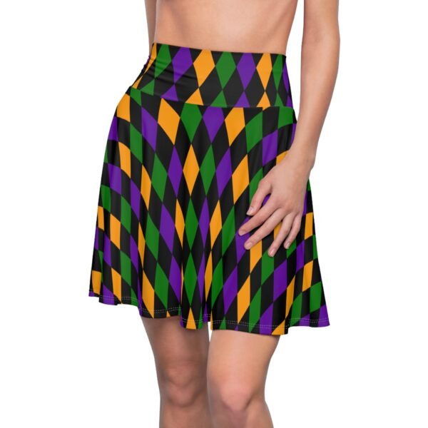 Women's Mardi Gras pattern Skater Skirt - Image 6