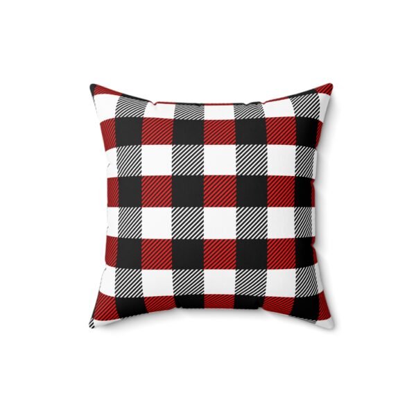 Black and white plaid deer Spun Polyester Square Pillow - Image 5