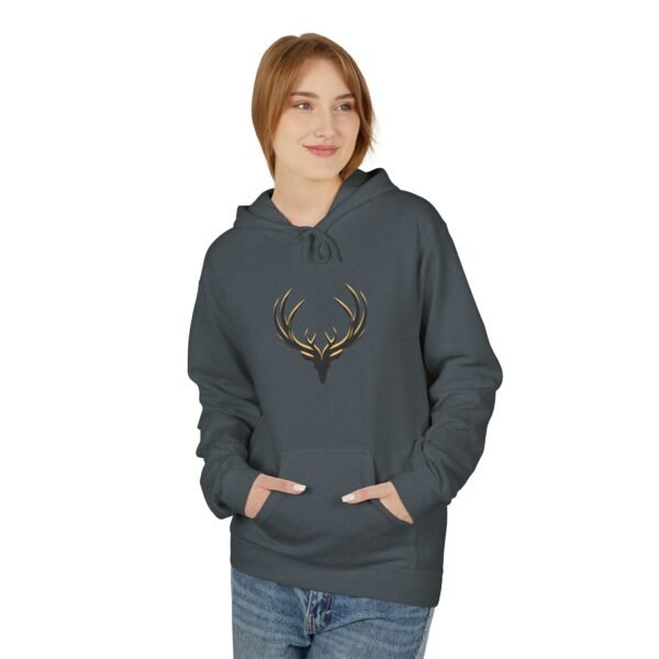 Deer Antlers Midweight Softstyle  Unisex Fleece Hoodie - Image 20