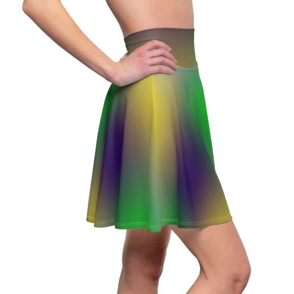 Mardi Gras Skater Skirt, Women's Bottoms, Carnival Party Costume, Colorful Mini Skirt, Festive Clothing, Flared Skirt - Image 9