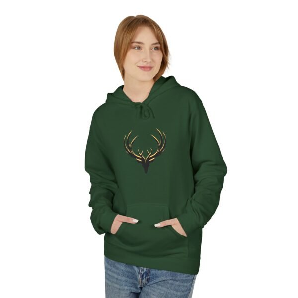 Deer Antlers Midweight Softstyle  Unisex Fleece Hoodie - Image 16