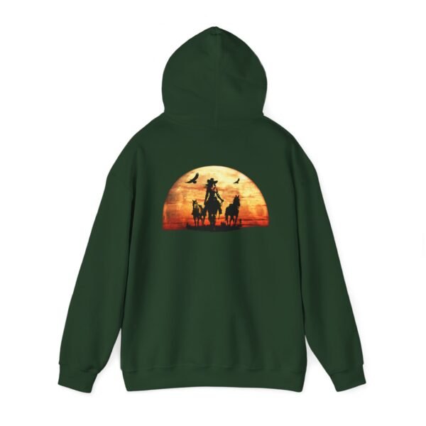 Sunset Western Woman Hoodie, Horse Lover Gift, Cowgirl Apparel, Ranch Life Pullover, Equestrian Wear, Country Sunset Sweatshirt - Image 16
