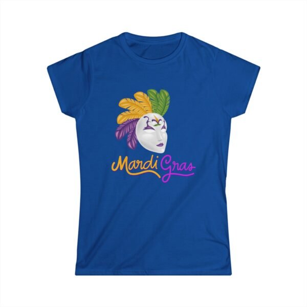 Mardi Gras Softstyle Tee, Women's Festive Shirt, Ladies Graphic Tshirt, Comfortable Cotton Top, Stylish Spring Apparel - Image 12