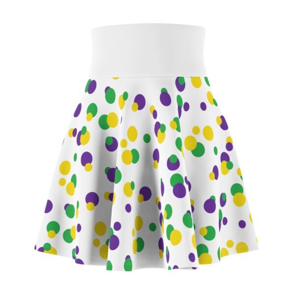 Mardi Gras Polka Dot Skater Skirt, Women's Carnival Fashion, Fun Flared Mini Skirt, Dance Party Outfit, Festival Clothing