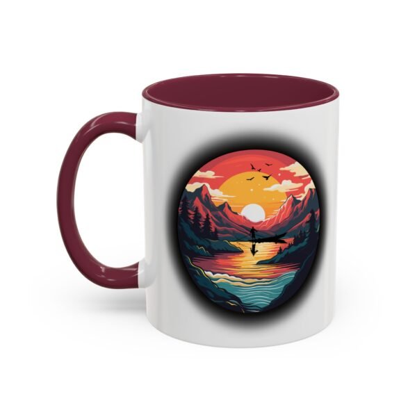 Colorful fishing at sunset Mug, 11oz - Image 28