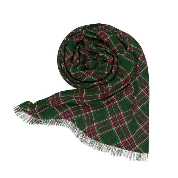 Plaid Lightweight Scarf, Green and Pink Tartan Pattern, Gift for Her, Fall Fashion Accessory, Spring Neck Wrap, Soft Flannel Shawl - Image 4