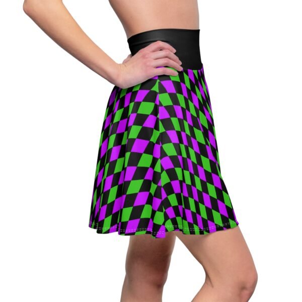 Mardi Gras Skater Skirt, Fun Carnival Pattern Circle Mini Skirt, Women's Apparel, Party Outfit, Festive Fashion Wear - Image 6