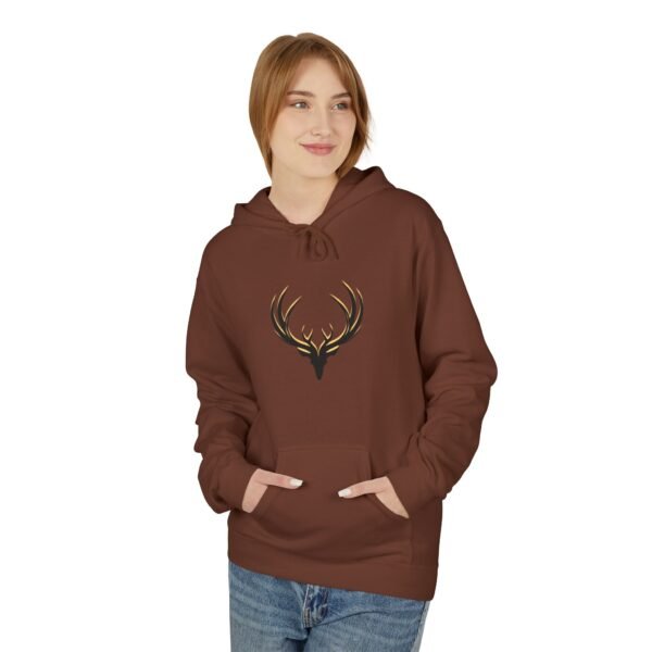 Deer Antlers Midweight Softstyle  Unisex Fleece Hoodie - Image 8