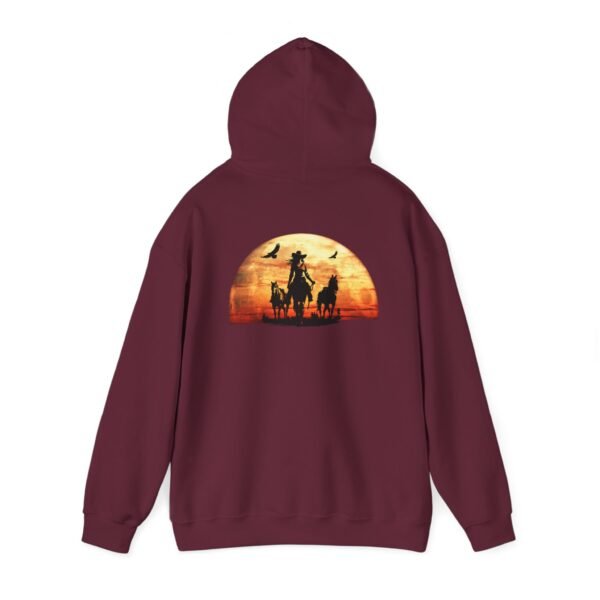Sunset Western Woman Hoodie, Horse Lover Gift, Cowgirl Apparel, Ranch Life Pullover, Equestrian Wear, Country Sunset Sweatshirt - Image 12