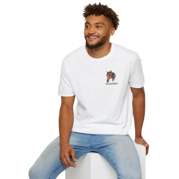 Outsider horse lovers unisex Softstyle T-Shirt - Image 2