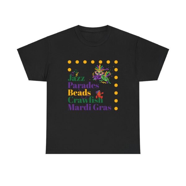 Mardi Gras T-Shirt, Crawfish Beads Jazz Tee, Unisex Cotton Shirt, Fat Tuesday Parade Top, Louisiana Party Wear - Image 5