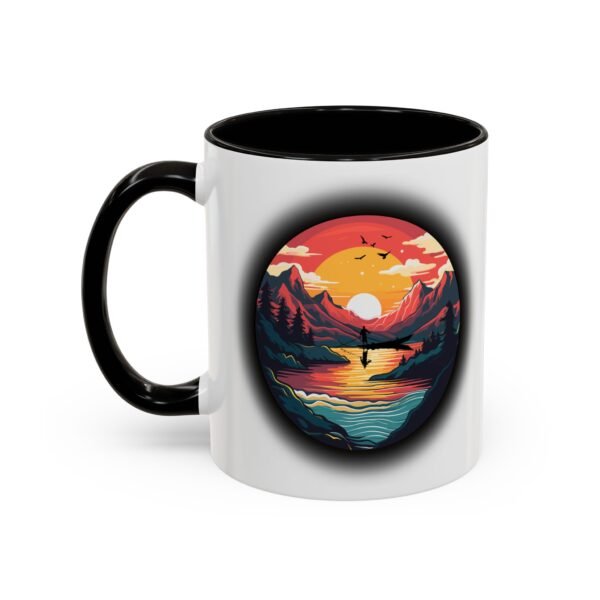 Colorful fishing at sunset Mug, 11oz - Image 4