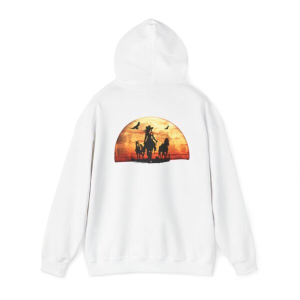 Sunset Western Woman Hoodie, Horse Lover Gift, Cowgirl Apparel, Ranch Life Pullover, Equestrian Wear, Country Sunset Sweatshirt - Image 8