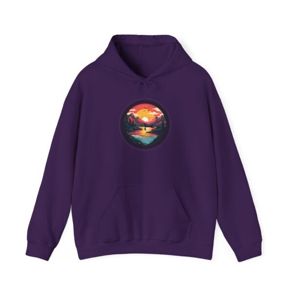 Colorful lake fishing Unisex Hooded Sweatshirt - Image 47