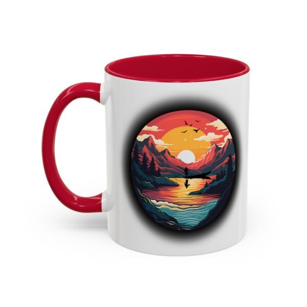 Colorful fishing at sunset Mug, 11oz - Image 40