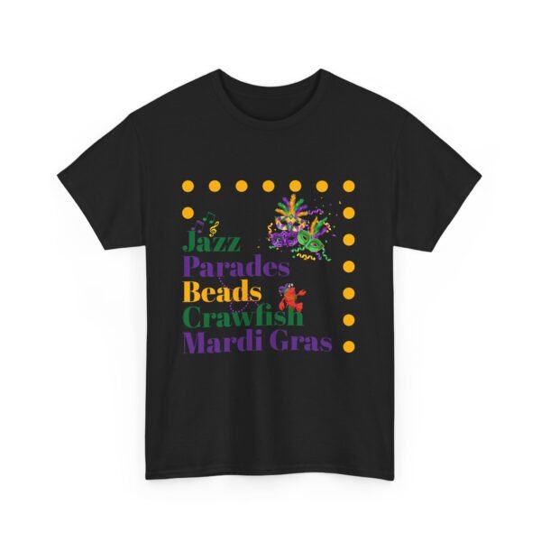 Mardi Gras T-Shirt, Crawfish Beads Jazz Tee, Unisex Cotton Shirt, Fat Tuesday Parade Top, Louisiana Party Wear - Image 7