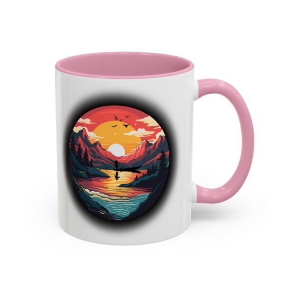 Colorful fishing at sunset Mug, 11oz - Image 34