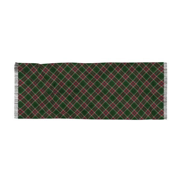 Plaid Lightweight Scarf, Green and Pink Tartan Pattern, Gift for Her, Fall Fashion Accessory, Spring Neck Wrap, Soft Flannel Shawl - Image 2