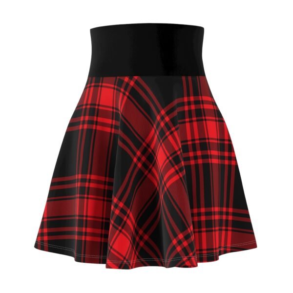 Women's red and black Plaid Skater Skirt