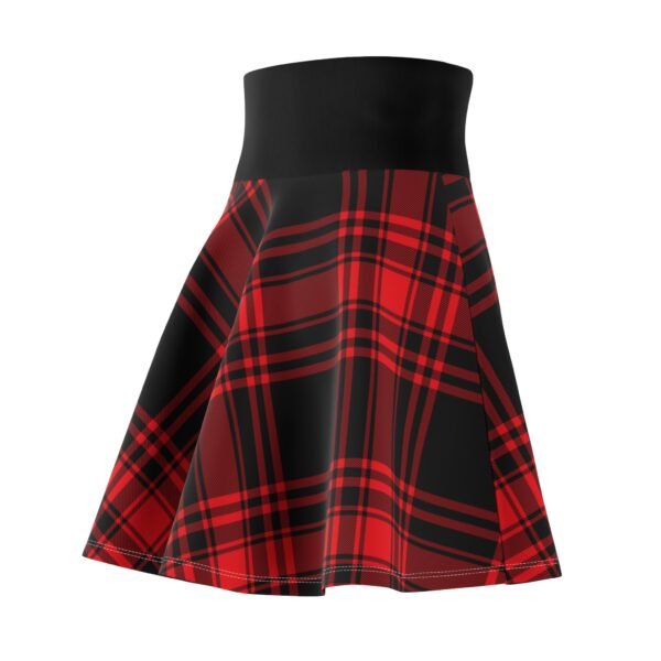 Women's red and black Plaid Skater Skirt - Image 4