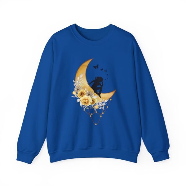 Moon Goddess Crewneck Sweatshirt, Lunar Woman on Moon Jumper, Celestial Space Sweater, Night Sky Pullover, Boho Moon Phase Top - Image 30