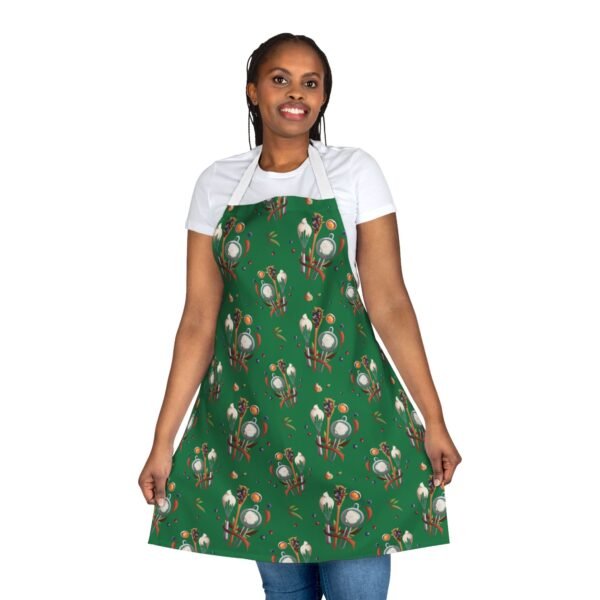 cooking utensil pattern apron