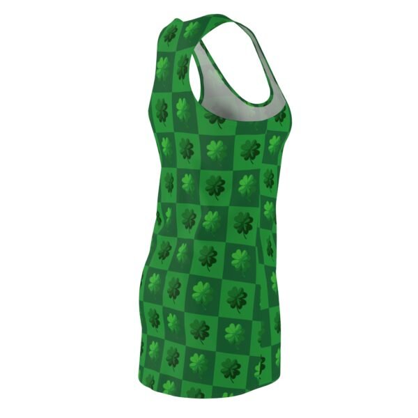 Clover Racerback Dress, St Patricks Day Women's Dress, Shamrock Sleeveless Dress, Green Clover Tank Dress, Irish Festival Outfit - Image 7