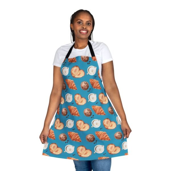 bakery pattern on turquoise apron 5 strap colors - Image 16