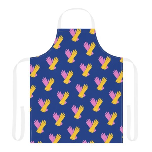 Apron, Cleaning Glove Pattern, Housekeeping Coverall, Kitchen Cooking Smock, Cute Baking Pinafore - Image 5
