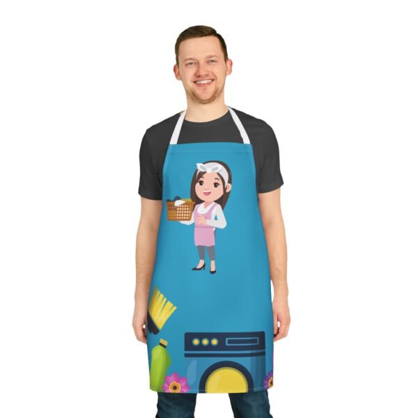 Cleaning Service Apron, Durable Kitchen Smock with 5-Color Straps, Cooking Coverall, Multi-Functional Workwear, Customizable - Image 6