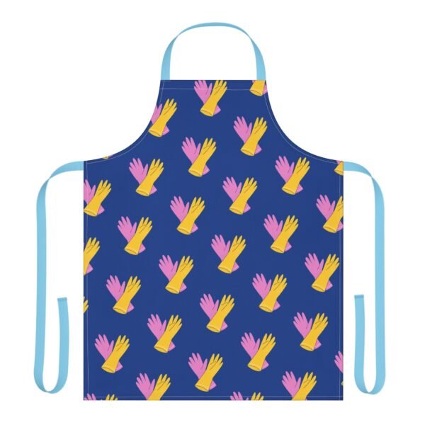 Apron, Cleaning Glove Pattern, Housekeeping Coverall, Kitchen Cooking Smock, Cute Baking Pinafore - Image 13